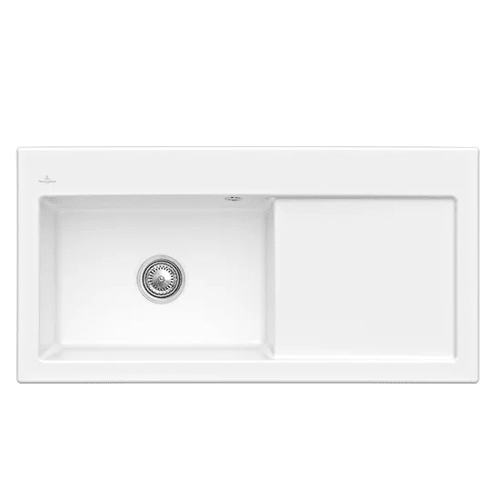 Мийка для кухні Villeroy & Boch Subway 60 XL Flat 96,5х47,5 см чаша зліва кераміка snow white 67181FKG