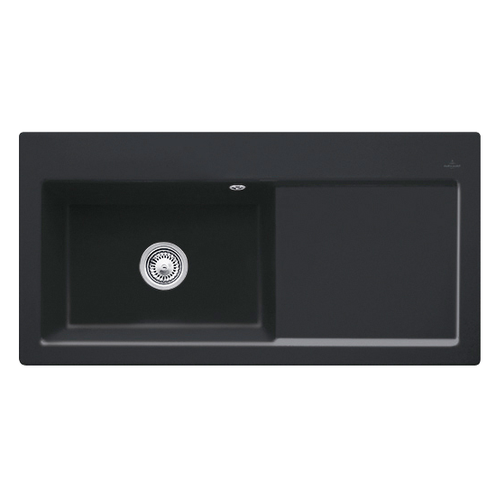 Мойка для кухни Villeroy & Boch Subway 60 XL Flat 96,5х47,5 см чаша слева керамика ebony 67181FS5