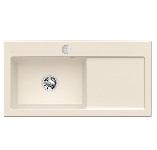 Мийка для кухні Villeroy & Boch Subway 60 XL Flat 96,5х47,5 см чаша зліва кераміка ivory 67182FFU