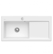 Мойка для кухни Villeroy & Boch Subway 60 XL Flat 96,5х47,5 см чаша слева керамика stone white 67182FRW