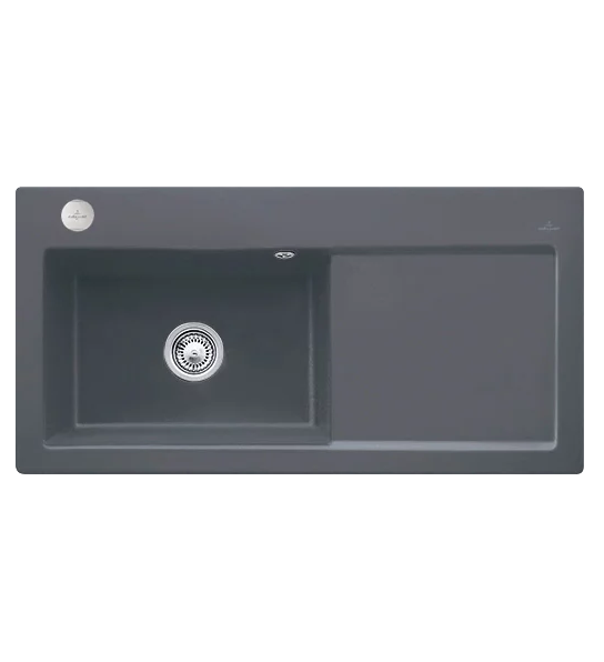 Мойка для кухни Villeroy & Boch Subway 60 XL Flat 96,5х47,5 см чаша слева керамика graphite 67182Fi4
