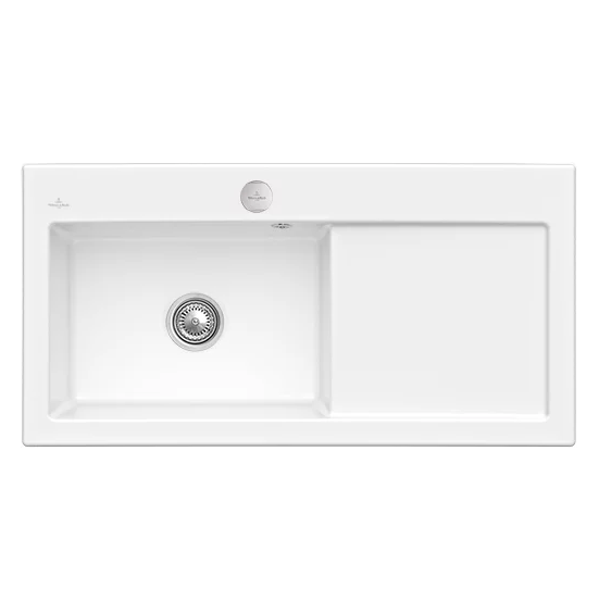 Мойка для кухни Villeroy & Boch Subway 60 XL Flat 96,5х47,5 см чаша слева керамика snow white 67182FKG