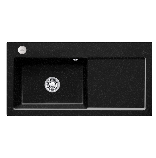 Мийка для кухні Villeroy & Boch Subway 60 XL Flat 96,5х47,5 см чаша зліва кераміка chromit 67182FJ0