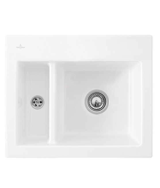 Мийка для кухні Villeroy & Boch Subway 60 XM Flat 58,5х47,5 см кераміка white alpin 67801FR1