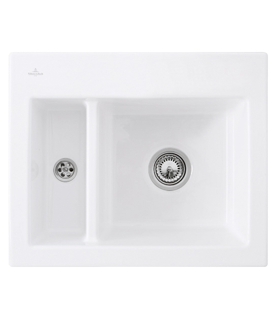 Мойка для кухни Villeroy & Boch Subway 60 XM Flat 58,5х47,5 см керамика stone white 67801FRW