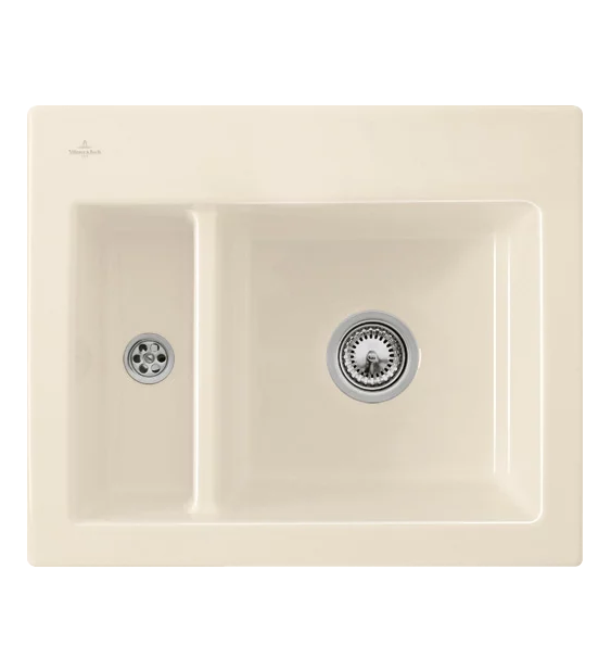 Мойка для кухни Villeroy & Boch Subway 60 XM Flat 58,5х47,5 см керамика crema 67801FKR