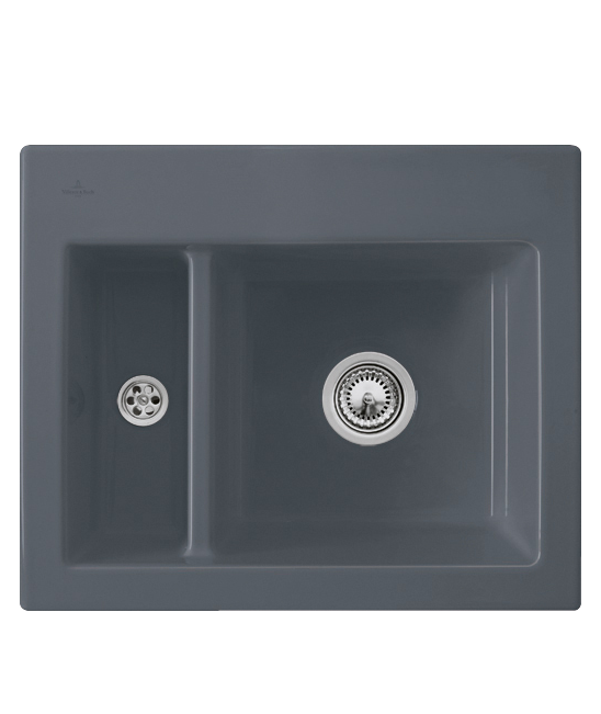 Мойка для кухни Villeroy & Boch Subway 60 XM Flat 58,5х47,5 см керамика ebony 67801FS5