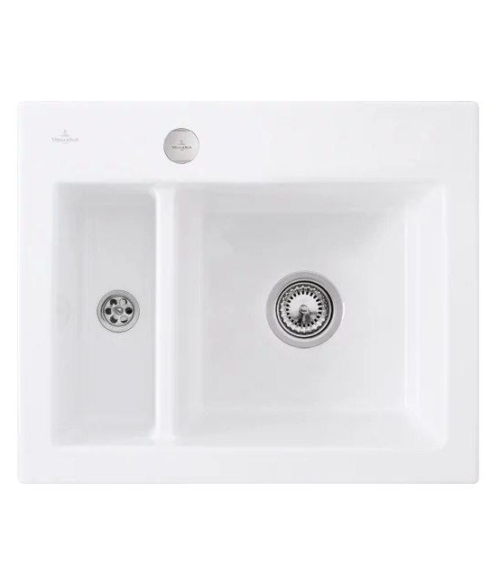 Мийка для кухні Villeroy & Boch Subway 60 XM Flat 58,5х47,5 см кераміка stone white 67802FRW