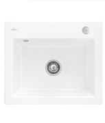 Мийка для кухні Villeroy & Boch Subway 60 S Flat 56,5х47,5 см кераміка stone white 33092FRW