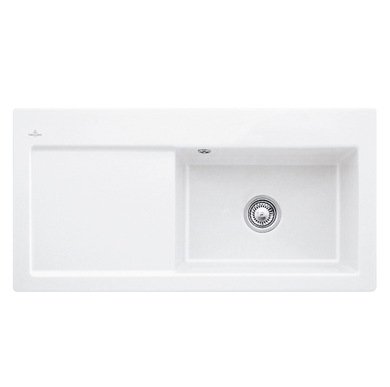 Мойка для кухни Villeroy & Boch Subway 60 XL Flat 96,5х47,5 см чаша справа керамика stone white 67191FRW