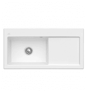Мойка для кухни Villeroy & Boch Subway 60 XL Flat 96,5х47,5 см чаша слева керамика stone white 67181FRW