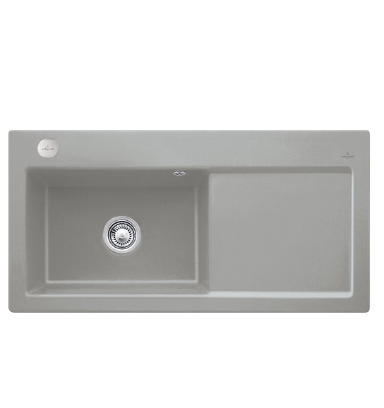 Мийка для кухні Villeroy & Boch Subway 60 XL Flat 96,5х47,5 см чаша зліва кераміка fossil 67182FKD