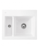 Мойка для кухни Villeroy & Boch Subway 60 XM Flat 58,5х47,5 см керамика snow white 67801FKG