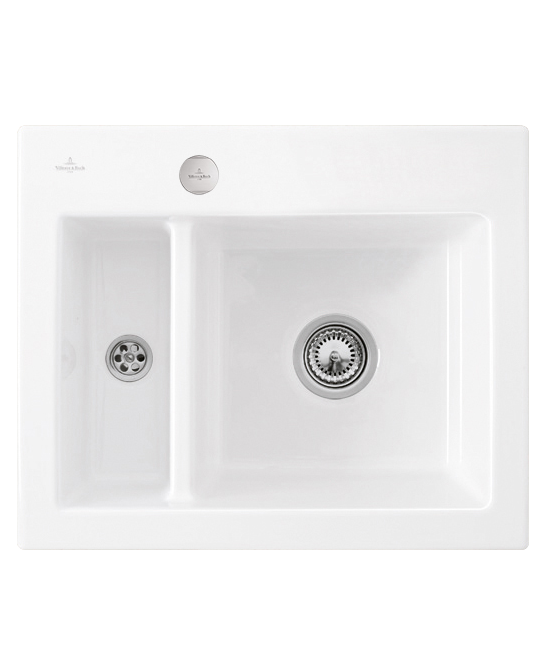 Мийка для кухні Villeroy & Boch Subway 60 XM Flat 58,5х47,5 см кераміка snow white 67802FKG