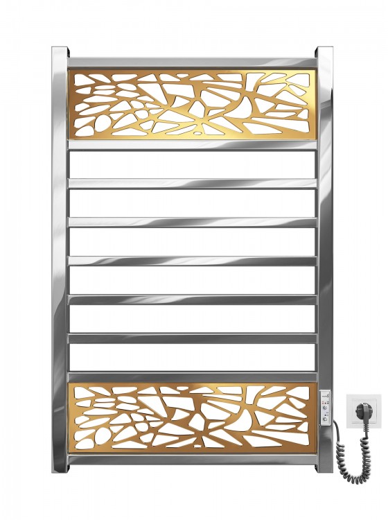 Электрический полотенцесушитель MARIO Анталия-І  800х530/500 TR К с коннектором полированная сталь 4820111356751