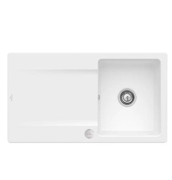 Мийка для кухні Villeroy & Boch Siluet 50 Flat 88х49 см кераміка stone white 33352FRW