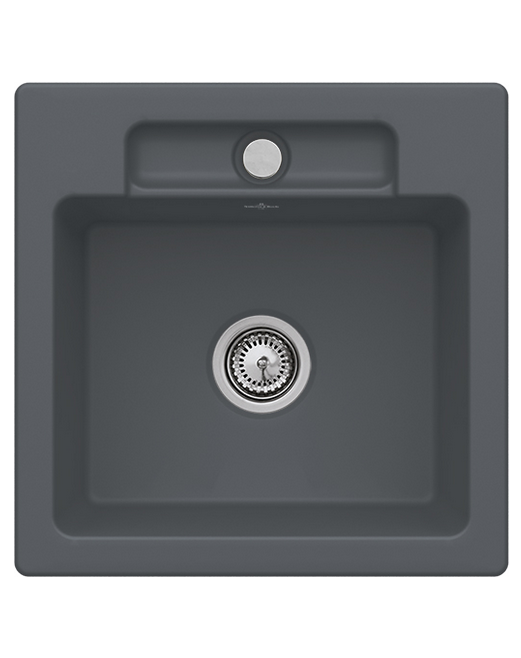 Мойка для кухни Villeroy & Boch Siluet 50 S Flat 49х49 см керамика graphite 33451Fi4