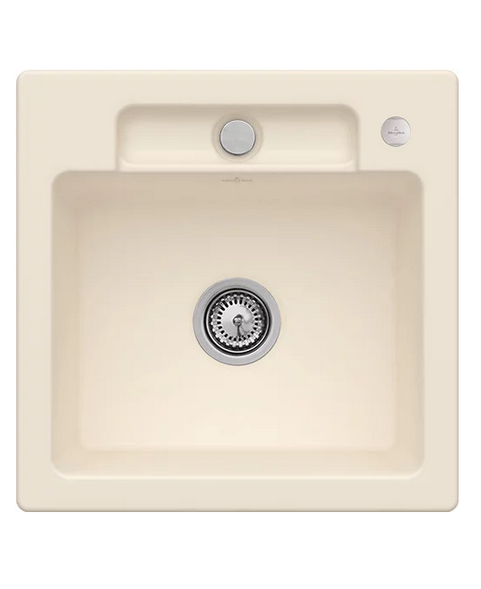 Мийка для кухні Villeroy & Boch Siluet 50 S Flat 49х49 см кераміка ivory 33452FFU