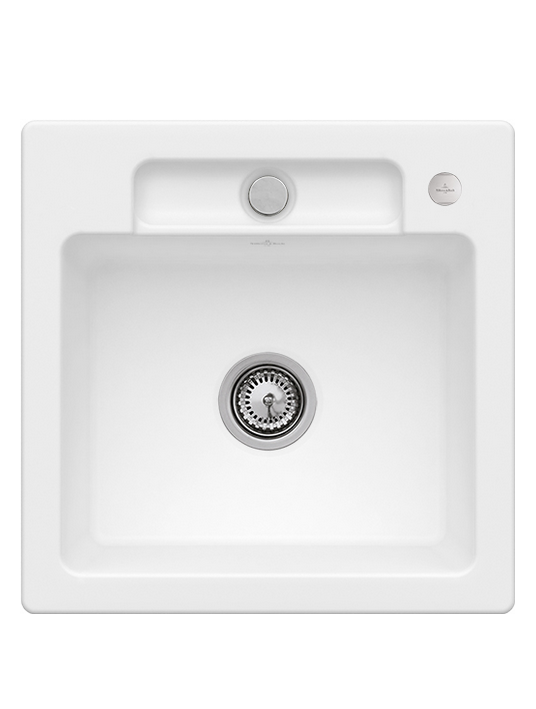 Мийка для кухні Villeroy & Boch Siluet 50 S Flat 49х49 см кераміка stone white 33452FRW