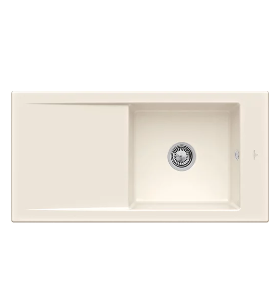 Мийка для кухні Villeroy & Boch Timeline 60 Flat 96,5х47,5 см кераміка сrema  67901FKR