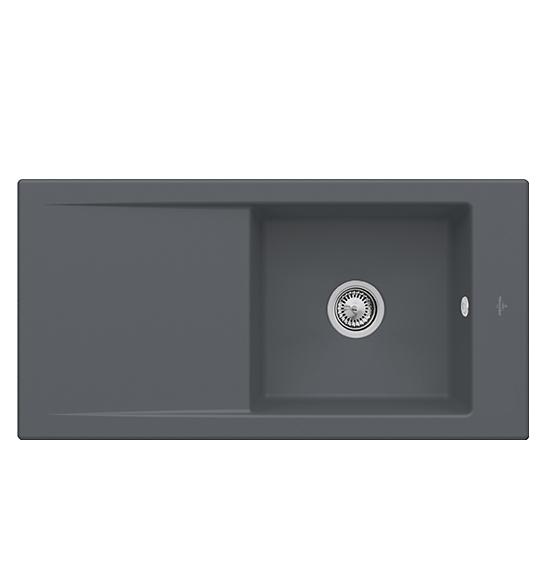 Мийка для кухні Villeroy & Boch Timeline 60 Flat 96,5х47,5 см кераміка graphite 67901Fi4