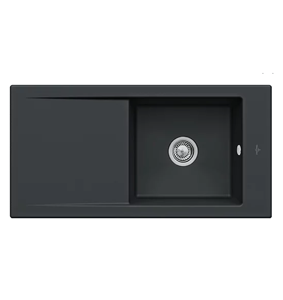 Мийка для кухні Villeroy & Boch Timeline 60 Flat 96,5х47,5 см кераміка ebony 67901FS5