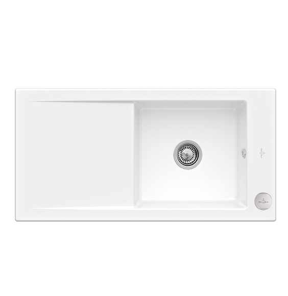 Мийка для кухні Villeroy & Boch Timeline 60 Flat 96,5х47,5 см кераміка snow white 67902FKG