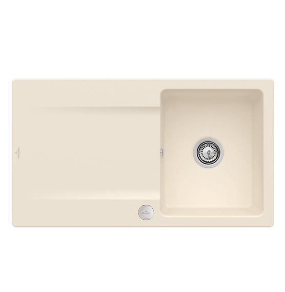 Мийка для кухні Villeroy & Boch Siluet 50 Flat 88х49 см кераміка ivory 33352FFU