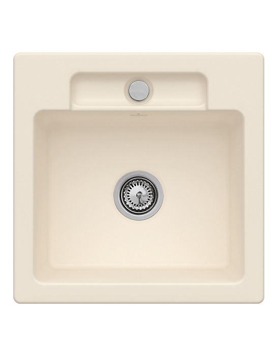 Мийка для кухні Villeroy & Boch Siluet 50 S Flat 49х49 см кераміка ivory 33451FFU