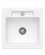 Мийка для кухні Villeroy & Boch Siluet 50 S Flat 49х49 см кераміка snow white 33451FKG