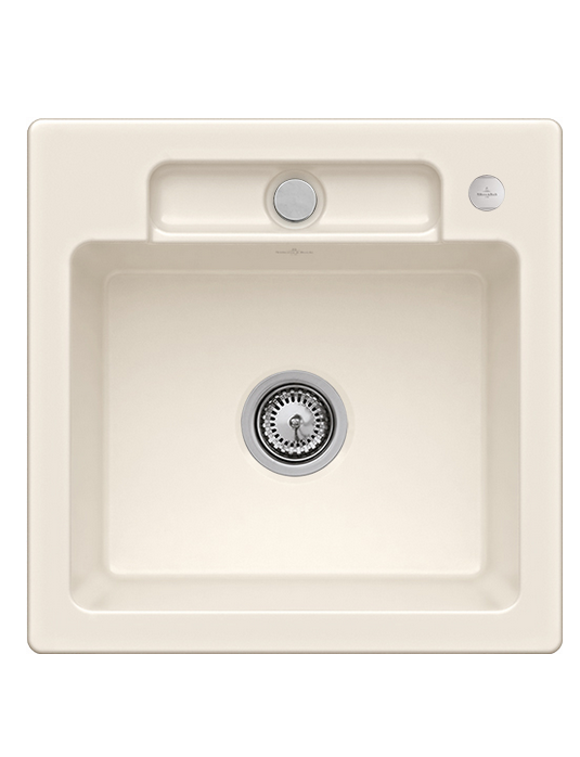 Мийка для кухні Villeroy & Boch Siluet 50 S Flat 49х49 см кераміка crema 33452FKR