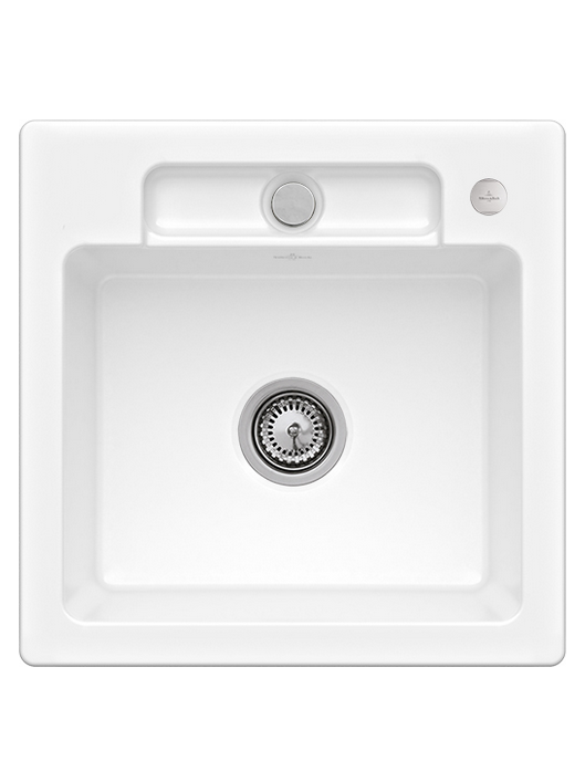 Мийка для кухні Villeroy & Boch Siluet 50 S Flat 49х49 см кераміка snow white 33452FKG