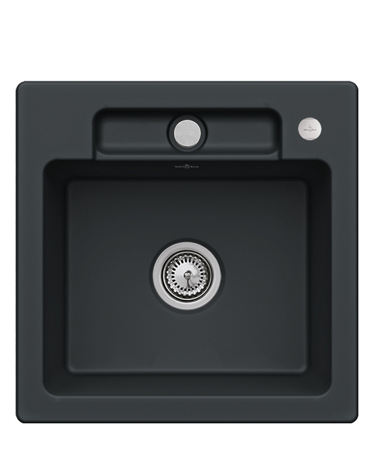 Мойка для кухни Villeroy & Boch Siluet 50 S Flat 49х49 см керамика ebony 33452FS5