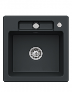 Мийка для кухні Villeroy & Boch Siluet 50 S Flat 49х49 см кераміка ebony 33452FS5