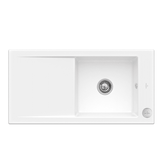 Мойка для кухни Villeroy & Boch Timeline 60 Flat 96,5х47,5 см керамика snow white 67902FKG