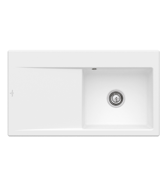 Мийка для кухні Villeroy & Boch Subway Style 50 Flat 88х49 см чаша справа кераміка stone white 33511FRW