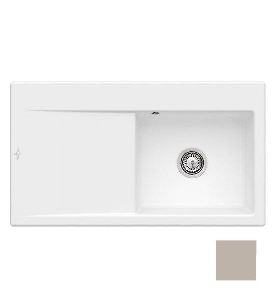 Мойка для кухни Villeroy & Boch Subway Style 50 Flat 88х49 см чаша справа керамика almond 33511FAM