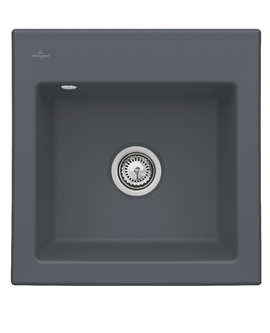 Мийка для кухні Villeroy & Boch Subway 50 S Flat 49х47,5 см кераміка graphite 33151Fi4