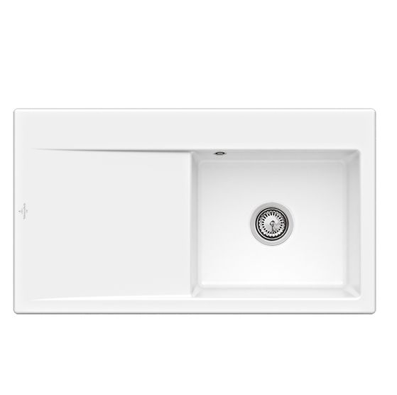 Мийка для кухні Villeroy & Boch Subway Style 50 Flat 88х49 см чаша справа кераміка snow white 33512FKG