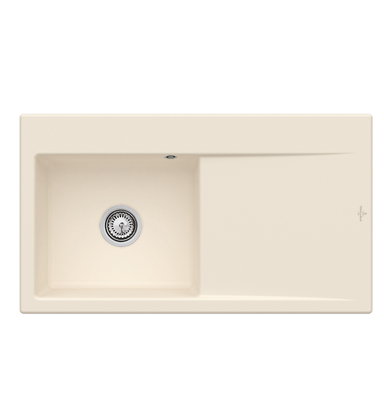 Мийка для кухні Villeroy & Boch Subway Style 50 Flat 88х49 см чаша зліва кераміка ivory 33522FFU