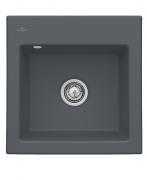 Мийка для кухні Villeroy & Boch Subway 50 S Flat 49х47,5 см кераміка graphite 33151Fi4