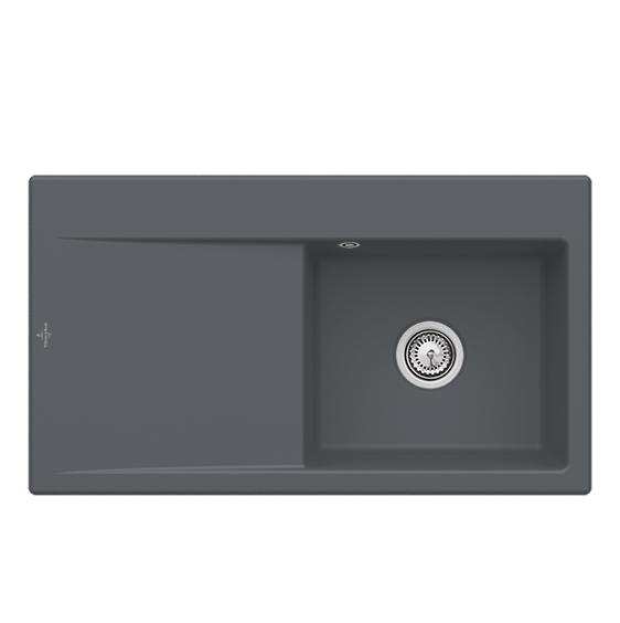 Мийка для кухні Villeroy & Boch Subway Style 50 Flat 88х49 см чаша справа кераміка graphite 33512Fi4