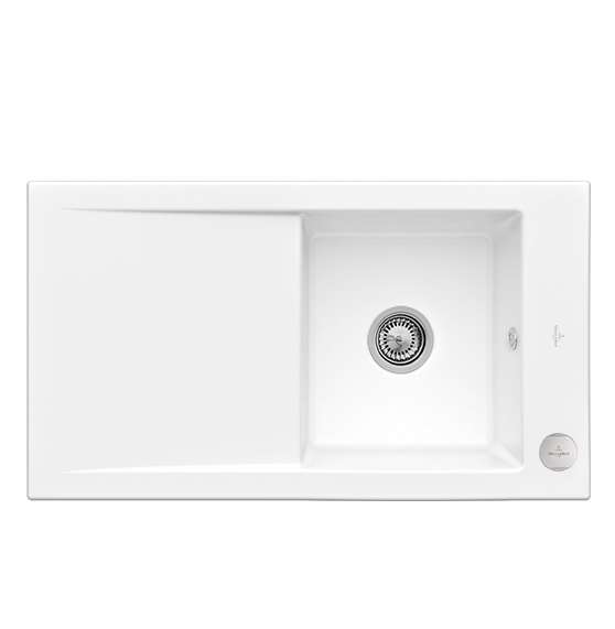 Мийка для кухні Villeroy & Boch Timeline 50 Flat 86,5х47,5 см кераміка snow white 33072FKG