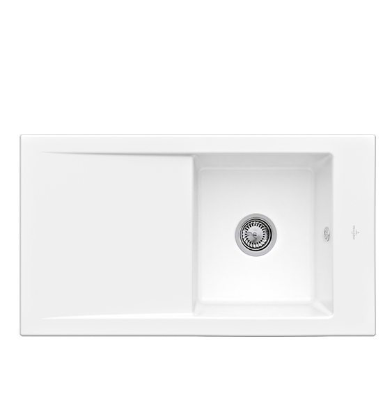 Мийка для кухні Villeroy & Boch Timeline 50 Flat 86,5х47,5 см кераміка white alpin 33071FR1