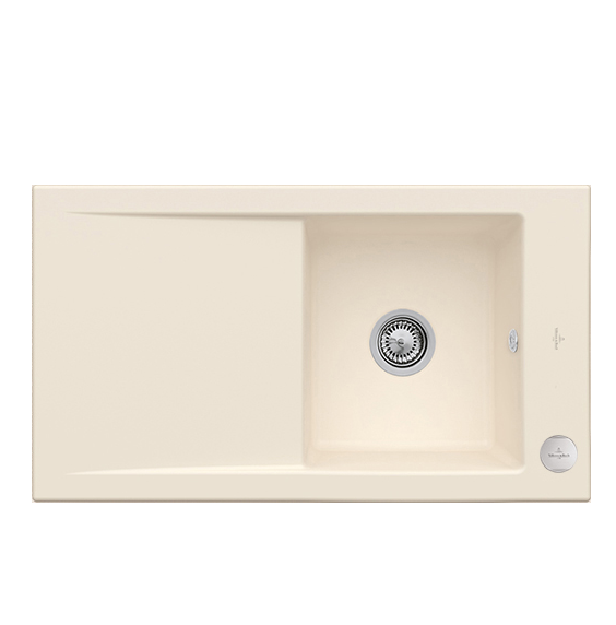 Мийка для кухні Villeroy & Boch Timeline 50 Flat 86,5х47,5 см кераміка ivory 33072FFU