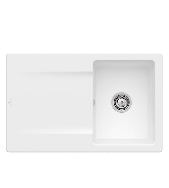 Мийка для кухні Villeroy & Boch Siluet 45 Flat 78х49 см кераміка stone white 33341FRW