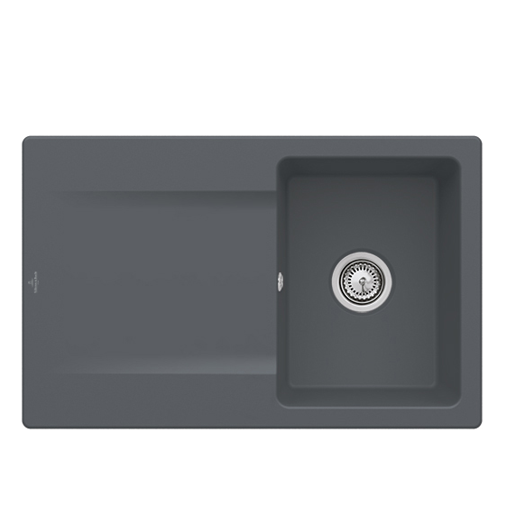 Мойка для кухни Villeroy & Boch Siluet 45 Flat 78х49 см керамика graphite 33341Fi4