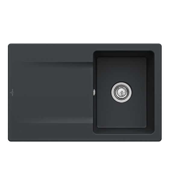 Мойка для кухни Villeroy & Boch Siluet 45 Flat 78х49 см керамика ebony 33341FS5