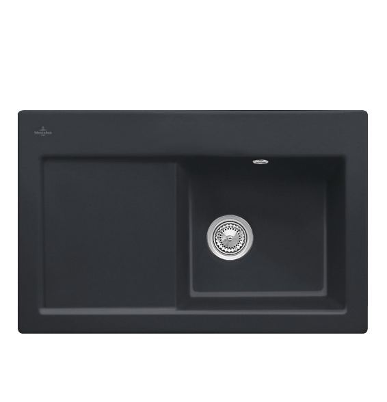Мойка для кухни Villeroy & Boch Subway 45 Flat 74,5х47,5 см чаша справа керамика ebony 67141FS5