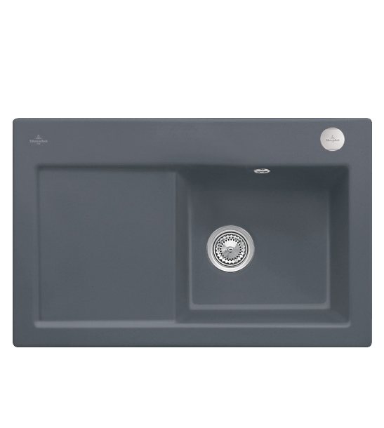 Мойка для кухни Villeroy & Boch Subway 45 Flat 74,5х47,5 см чаша справа керамика graphite 67142Fi4